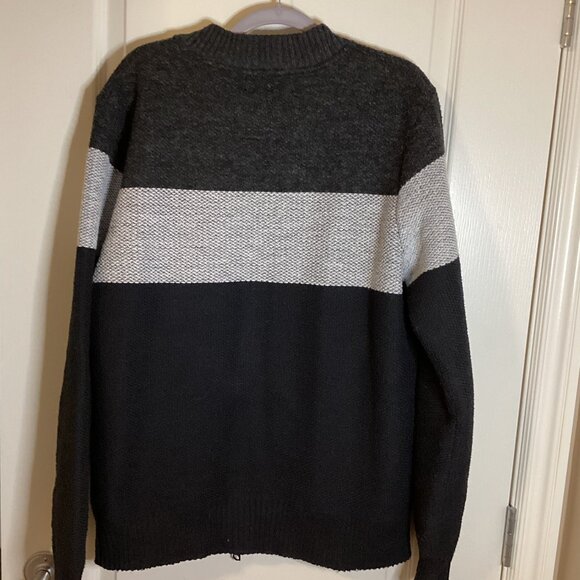 Buffalo David Bitton Men's Knit Cardigan Size L Fleece Lined Sweater Colorblock - Picture 5 of 9